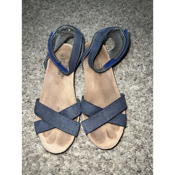 Naot 38 Sandals Womens US 7 Wand Ankle Strap Navy Comfort Shoes Beach‎ - Picture 1 of 5